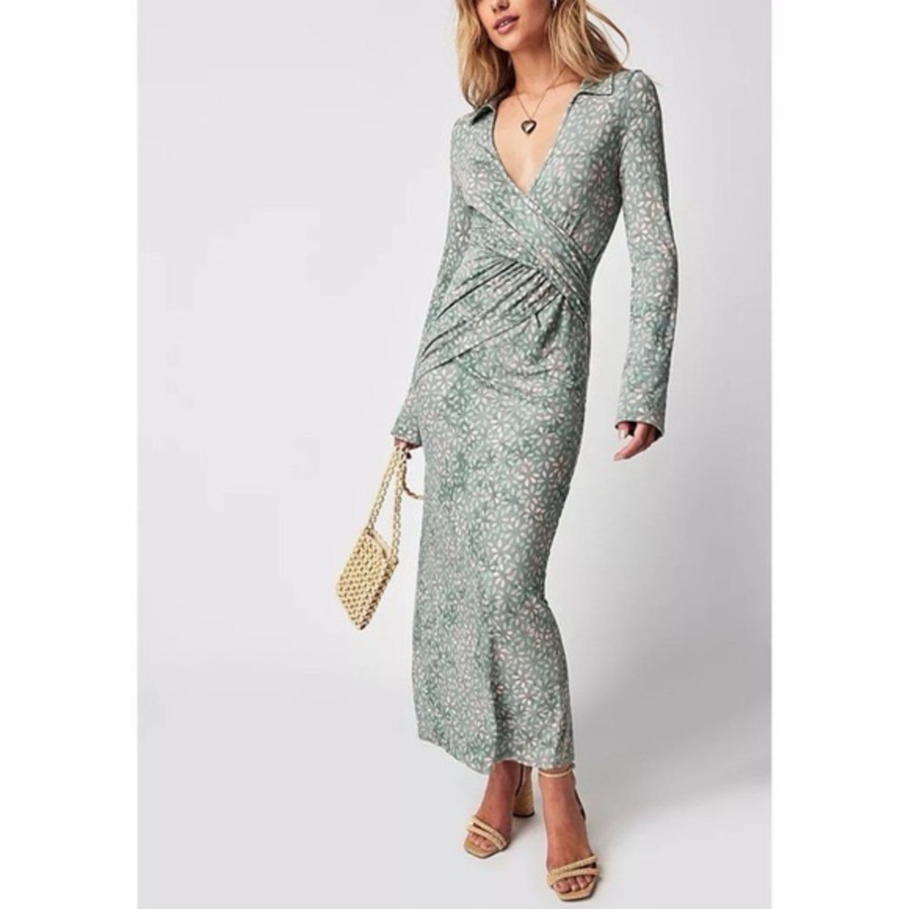 Free People Shayla Wrap Midi Dress